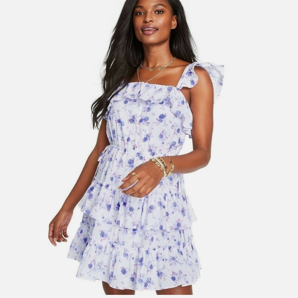 LoveShackFancy x Target Amalie Tiered Floral Button Up Ruffle Dress Size Medium